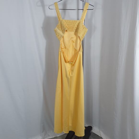 Jonathan Simkhai 'Roberta' Yellow Crochet Dress - Size 2 - Picture 3 of 5